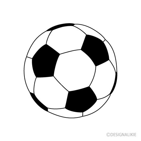 サッカーボール イラスト 白黒